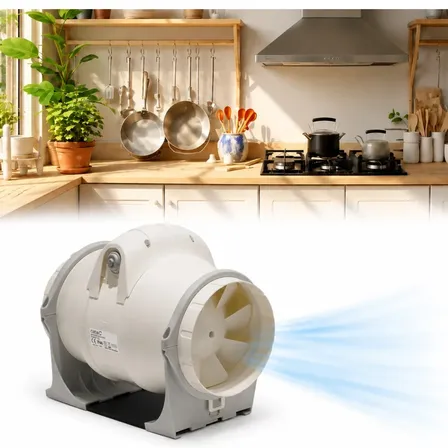 Exaustor Residencial Em Linha 150mm 220v / 75w Silencioso 220v Branco