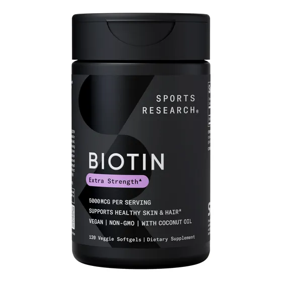 Suplemento De Biotina Vegana Sports Research 5000 Mcg Con Co