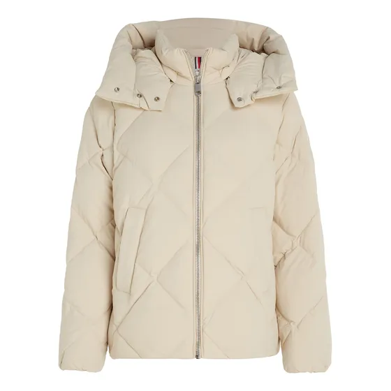 Chaqueta Con Diseño Acolchado A Rombos Mujer Beige Tommy Hilfiger