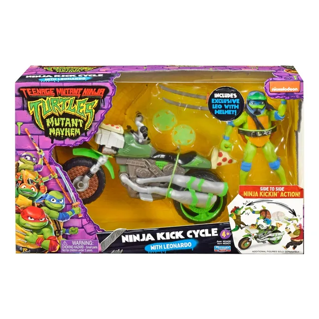 Ninja Kick Cycle Con Leonardo Moto Tortugas Ninja 