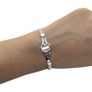 Esclava China Virgen De Guadalupe 18.5cm 4mm (deperlá Plata) Esclava China Virgen De Guadalupe 18.5cm 4mm (deperlá Plata)