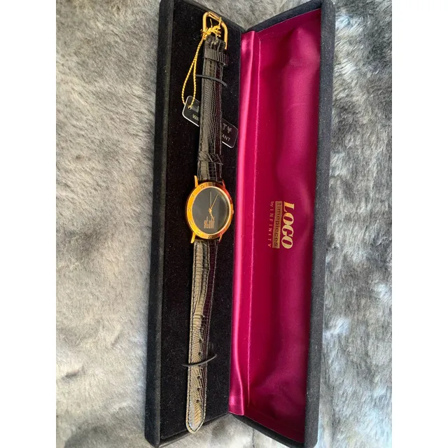 Reloj De Dama Infinity, Correa De Cuero, Oro Laminado 18k
