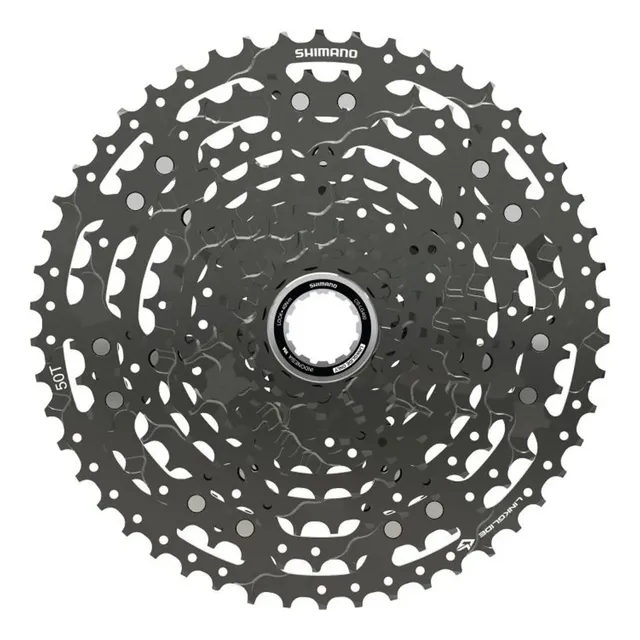 Casete Shimano Cues de 9 velocidades CS-LG300-9 11/41, color negro, número máximo de dientes 41, número mínimo de dientes 11