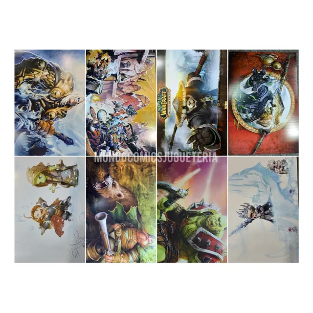 Paquete De 8 Afiches Poster De World Of Warcraft 28x42cm