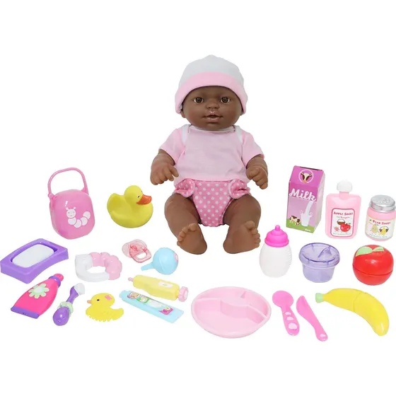 Conjunto Baby Doll Jc Toys La Newborn Nursery 12  Com 25 Peç