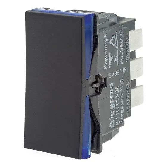 Módulo Interruptor Paralelo 10a Preto Pial Plus+ 611011pt