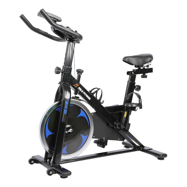 Bicicleta Ergométrica Mile Fitness Para Spinning Preta E Azul 20 Níveis De Intensidade Aju... Bicicleta Ergométrica Mile Fitness Para Spinning Preta E Azul 20 Níveis De Intensidade Aju...