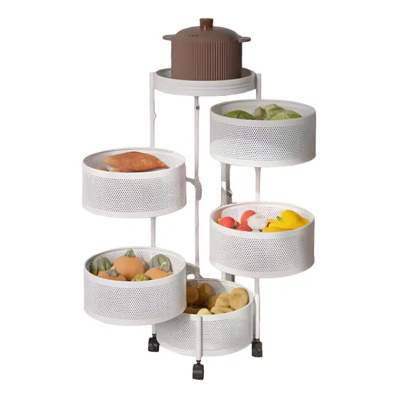 Carro Organizador 5 Estantes Con Ruedas Canastos Cocina Baño