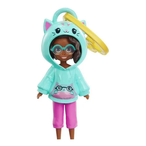 Muñeca con capucha Polly Pocket Shani Kitten - Mattel