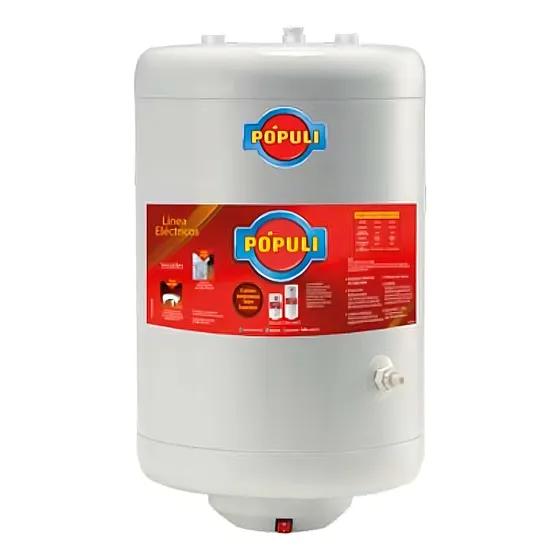 Termotanque Eléctrico Ecotermo Pópuli Elec 53 Carga Superior De Colgar O Apoyar Color Blanco
