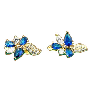 Aretes Oro 18k Exquisito Fino Brillante Elegante Mujer Dama Aretes Oro 18k Exquisito Fino Brillante Elegante Mujer Dama