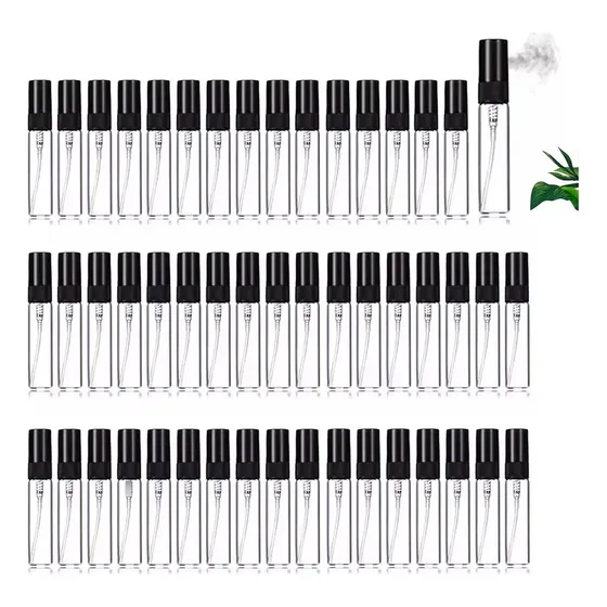 Set De 50 Mini Botellas De Vidrio 5ml Con Spray, Cosméticos