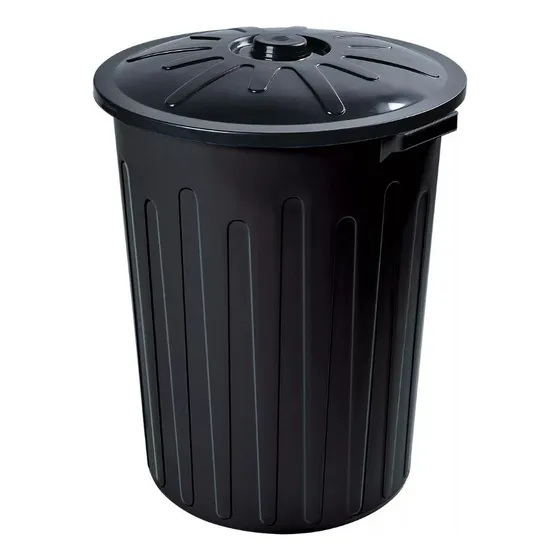 Cesto Recipiente 65l Tacho Para Residuos Basura Negro