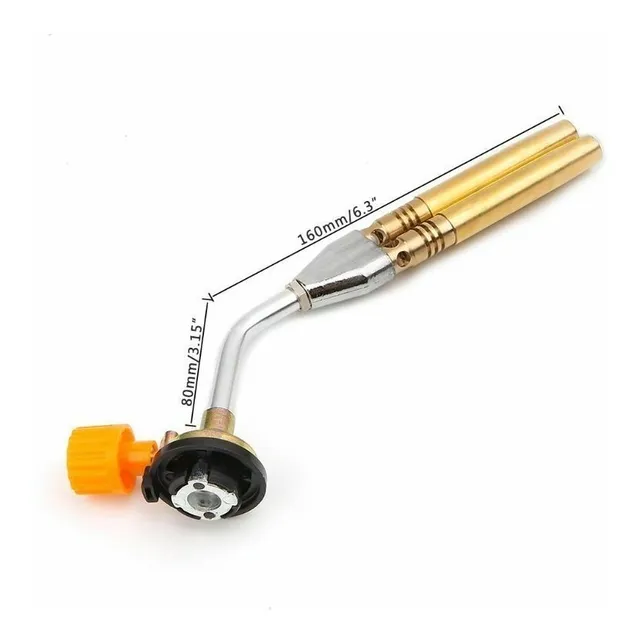 Doble Pico Soldar Soplete Antorcha Butano Cocina Flameador