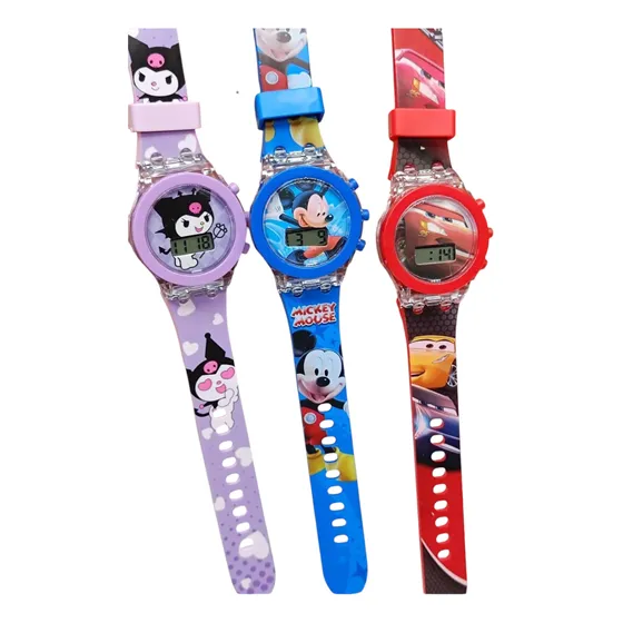 Reloj Digital Animado Para Niños Que Alumbran Con Luces Led