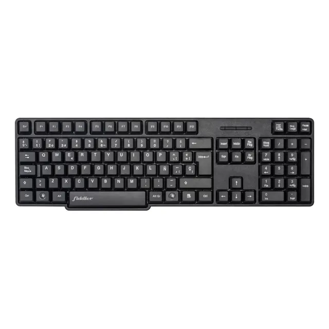 Teclado Basico Usb Pc Computador Estandar Español Fiddler Color del teclado Negro