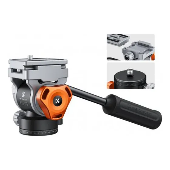 Cabezal Fluido Para Trípode Fh-03 K&f Concept