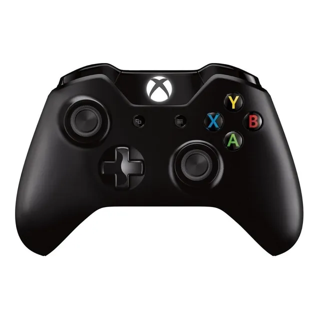 Joystick inalámbrico Microsoft Xbox One Controller negro con cable para Windows