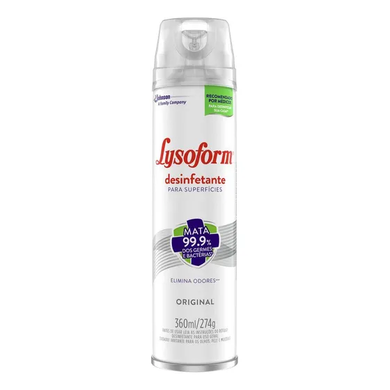 Desinfetante Lysoform Aerossol Uso Geral Original 360ml