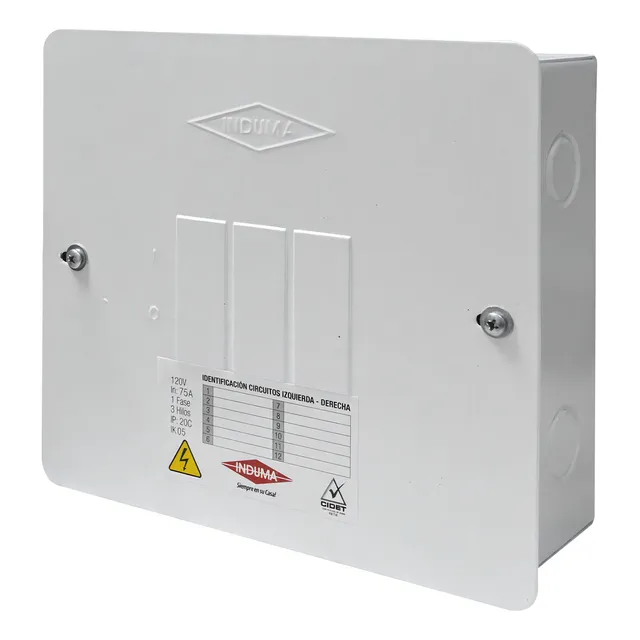 Caja Breaker Metalica 3 Circuitos Certificada Induma