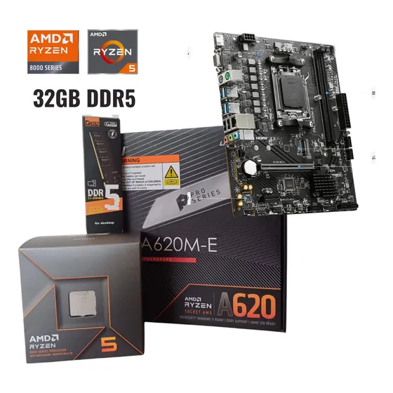 Combo Am5 Motherboard Msi Pro A620m Ryzen 5 8500g 32gb Ddr5