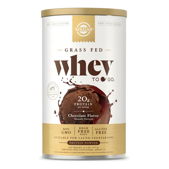 Proteína En Polvo Solgar Grass Fed Whey To Go Chocolate 390