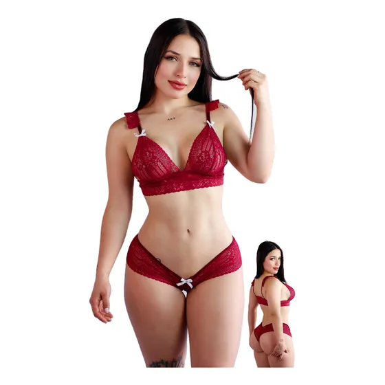 Conjunto Lenceria Ropa Interior Femenina Encaje
