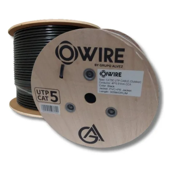 Cable Utp Cat5e 305 Mts Exterior Owire Doble Chaqueta