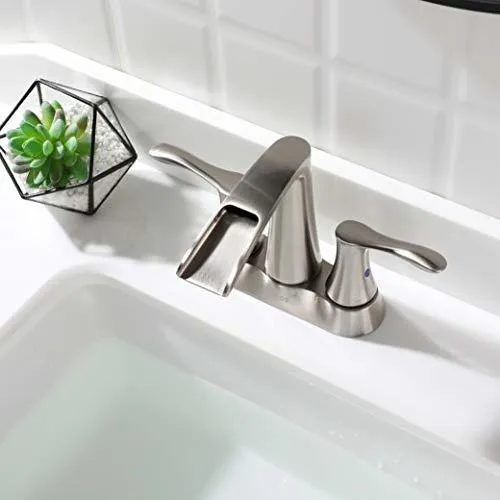 2 Manija Cascada Baño Grifo Desagüe Metal Linea Suministro Q