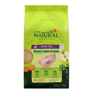 Ração Cães Ad Médios Frango E Arroz Int 12kg Guabi Natural Ração Cães Ad Médios Frango E Arroz Int 12kg Guabi Natural
