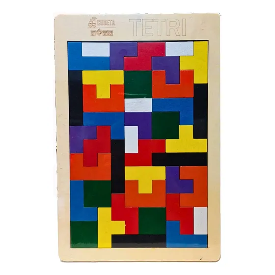 Juego 40 Pza Didáctico Rompecabezas Tetris Madera Montessori