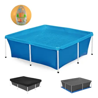 Kit Piscina De Armação 2000l Mor+ Capa, Forro + Bola Laranja Kit Piscina De Armação 2000l Mor+ Capa, Forro + Bola Laranja