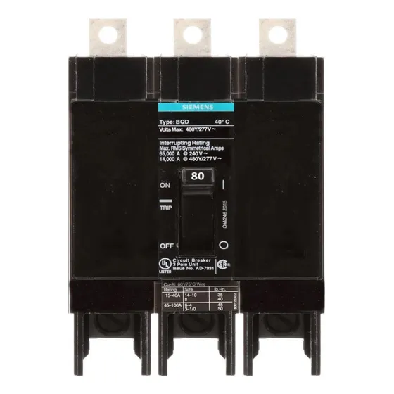 Interruptor Bqd 3x80a/440v. Bqd380 A7b10000001127 A7b1000002