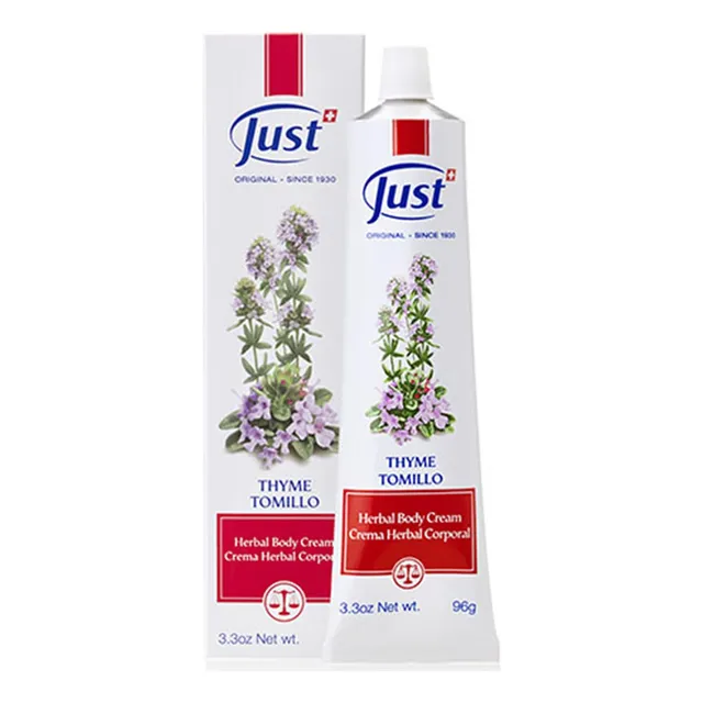 Swiss Just Thyme Cream, Tomillo Tomillo Crema 3.39 Oz. Crema