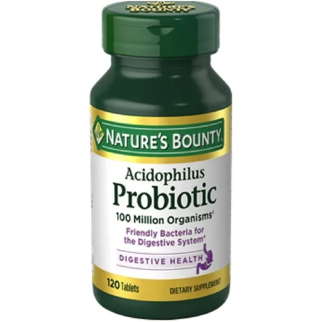 Acidophilus Probiotic 100 Million Nature's Bounty 120 Unidad