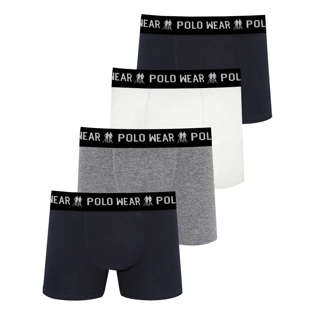 Kit 4 Cuecas Algodão Polo Wear Sortido Sortido Liso M Kit 4 Cuecas Algodão Polo Wear Sortido Sortido Liso M