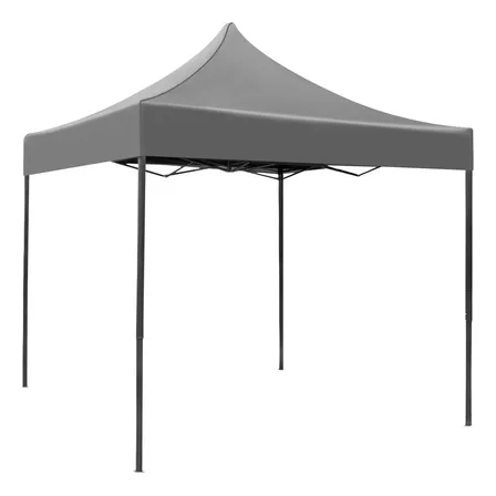 Carpa Toldo Plegable Reforzado 2x2 Lona Impermeable Acero In Gris