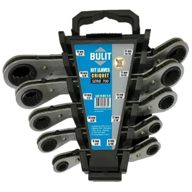 Kit De 5 Llaves Criquet Juego De 20 Medidas  Bulit Serie 700