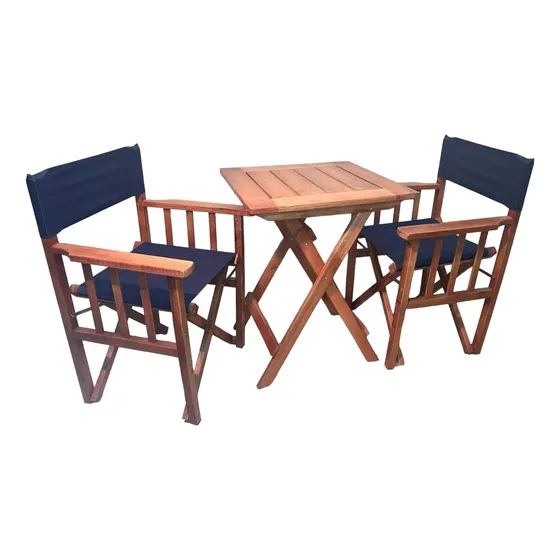 Sillones Director Madera Y Mesa Plegables Fábrica Exterior Bar Jardin