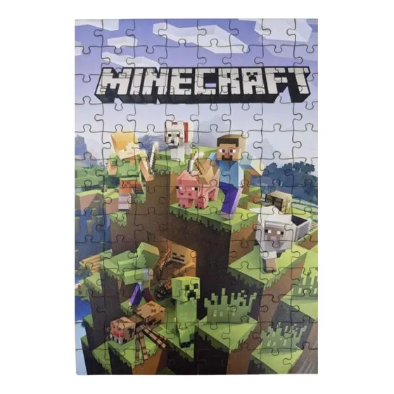 Quebra Cabeça Resistente! Mdf 104pcs Minecraft Impressão Uv