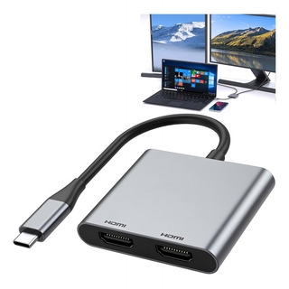 Adaptador Usb C Para Hdmi Exibe Dois Monitores Simultaneamen Adaptador Usb C Para Hdmi Exibe Dois Monitores Simultaneamen