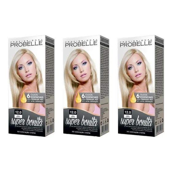 Coloraçao Probelle Super Bonita 12.0 Louro Especial-kit C3un