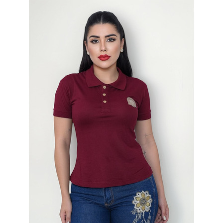 Camiseta Muladeiros Feminina Country Polo Mula Rosa Original Camiseta Muladeiros Feminina Country Polo Mula Rosa Original