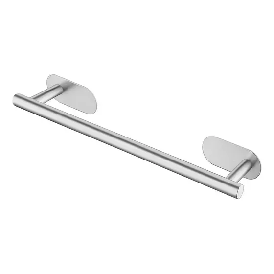 Toallero Barral Adhesivo Para Baño 40cm Acero Inoxidable Cromado Con Cinta 3m, Anticorrosivo Y Sin Taladro