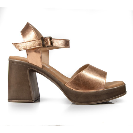 Sandalia Citadina Cuero Mujer Con Taco Separado Esmeralda Sandalia Citadina Cuero Mujer Con Taco Separado Esmeralda