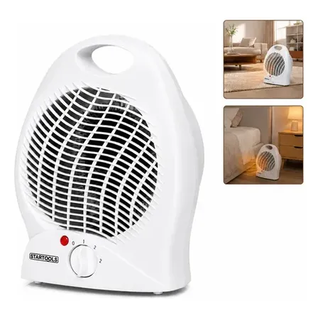 Aquecedor De Ar Elétrico Portatil De Ambiente 110v Ou 220v Branco 127v