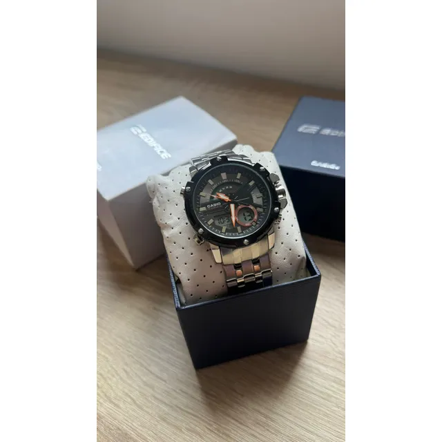 Casio Edifiice 8031 Efa-133 Vidrio Zafiro Plso.acero Luz Led