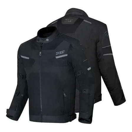 Jaqueta X11 Breeze Impermeável Motoqueiro Masculina Proteção Preto Liso G