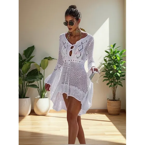 Vestido Playero De Crochet Para Mujer