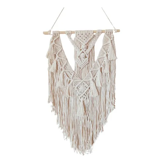 Decoración Hogar Macramé Mural Tejido Artesanal De Algodón